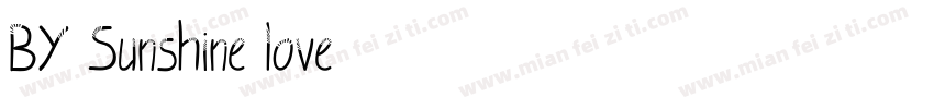 BY Sunshine love字体转换